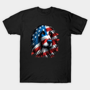 Afghan Hound FLAG Usa Dog Lover Funny T-Shirt